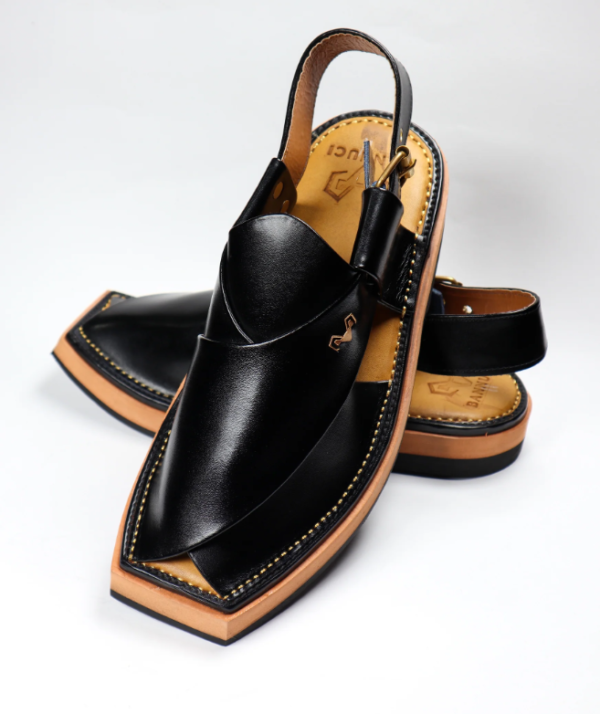 BLACK PESHAWARI KAPTAAN CHAPPALS